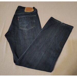 Levi Strauss Co 501 Original Fit Dark Wash Denim Jeans Mens W34 L32‎ MM